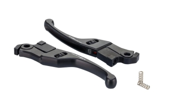 Bremshebel-Set kurz (137 mm), einstellbar - MG BIKETEC - Vespa GTS/HPE 125-310 ccm (ab Bj. 2023) - schwarz mit ABE